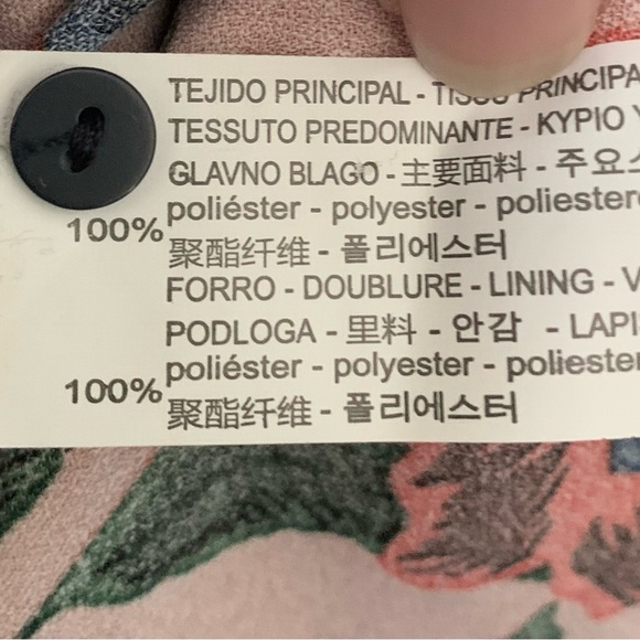 Zara Midi Length Floral Dress Long Sleeve Waist Tie Pockets Medium NWT - Picture 10 of 16